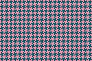 Elegant pink and teal houndstooth pattern. Perfect for fashion, textile, and website backgrounds. This sophisticated design offers a timeless and chic aesthetic, representing style and tradition. vector