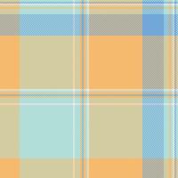 Decorative check pattern tartan, improvement textile plaid background. Countryside seamless fabric texture in orange and light colors. vector
