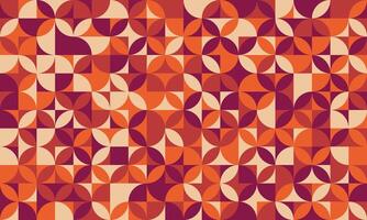 Vibrant midcentury modern geometric pattern. A seamless design featuring warm, earthy tones in a repeating floralinspired motif. vector