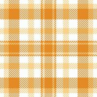Warm, autumnal plaid pattern in shades of orange and cream. Perfect for fallthemed designs, textile projects, or as a background image. vector