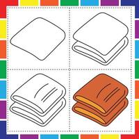 How to Color a Blanket Fun and Easy for Kids vector