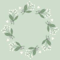 Lily of the Valley Bouquet Frame vector