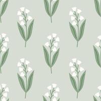 Lily of the Valley Seamless Pattern vector