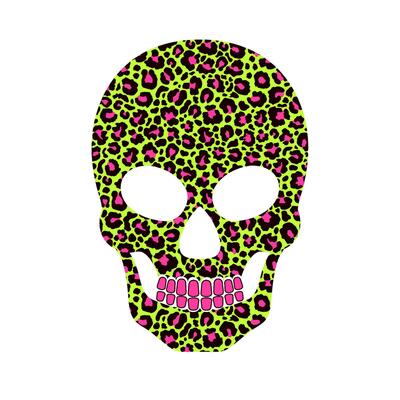 Skull silhouette with a leopard pattern