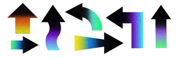 Arrows with various shapes and gradient fills vector