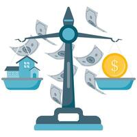 monitor assets and liabilities vector
