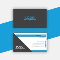 creative blue and white color business card design template vector