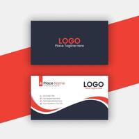 creative red black and white color business card design template vector