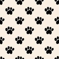Seamless pattern. Dog paw. design. Hand drawn illustration. vector