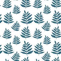 Elegant blue fern pattern design suitable for various textile applications and modern decor vector