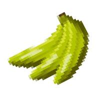 featuring pixelated bananas suitable for playful and vibrant design projects. vector
