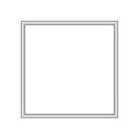 Square silver frame. Isolated luxury square silver grey border. Silver square frame mockup design element. vector