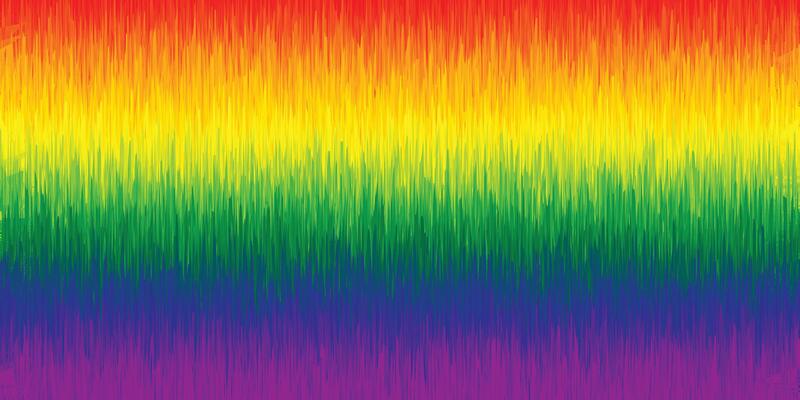 Pride month horizontal banner with gradient with pride colors flag. LGBTQ Pride month or pride day poster, flyer, banner, logo modern style design