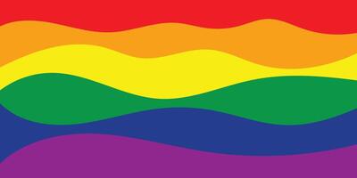 Background with abstract colorful waves.Colorful or rainbow background.Rainbow flag,LGBT pride flag or gay pride flag vector