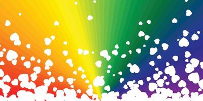 Celebrate pride month 2025 with colorful abstract heart artwork vector