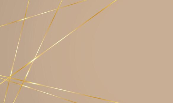 Low poly abstract white and golden lines background, empty background vector