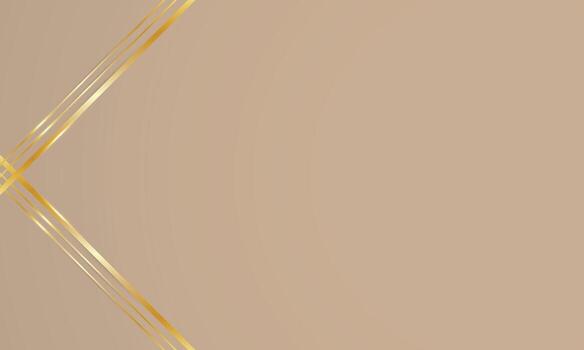 Abstract beige background with geometric low poly golden lines, empty space vector