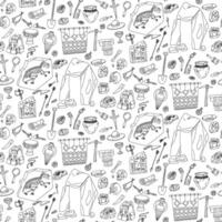 Pattern doodle illustrations of archaeological sites. Historical finds in a seamless texture. For educational projects, infographics, books, presentations, and historical-themed designs vector