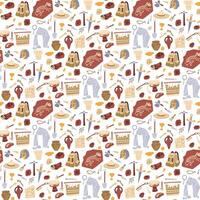 Colorful ancient artifacts pattern design vector
