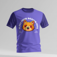 Front View T-Shirt Mockup for Graphic Design Display psd