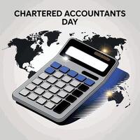 Chartered Accountants Day Graphic with Calculator artwork vector