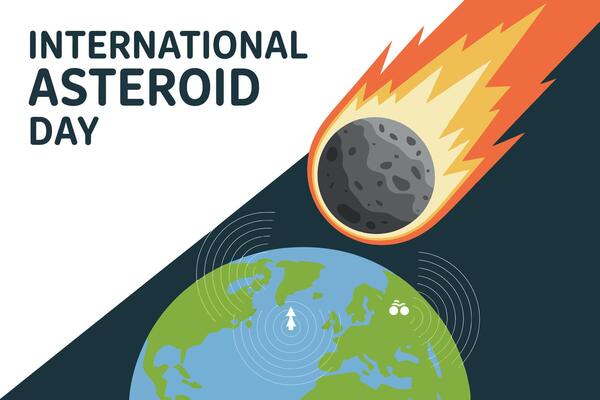 International Asteroid Day Space Earth Impact Awareness design