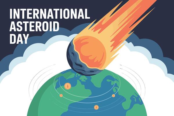 International Asteroid Day Space Earth Impact Awareness artwork
