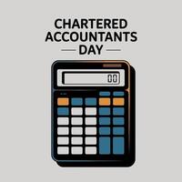 Chartered Accountants Day Graphic with Calculator concept vector