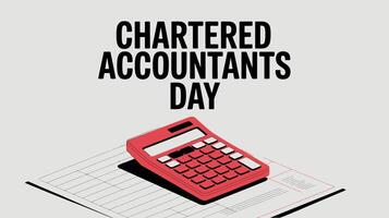 Chartered Accountants Day Graphic with Calculator vector