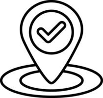 Check Pin Icon vector