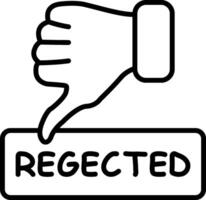 Rejected Creative Unique Icon vector