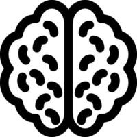 Brain Intelligence Line Symbol vector