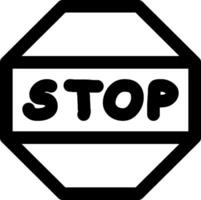 Stop Action Warning Icon vector