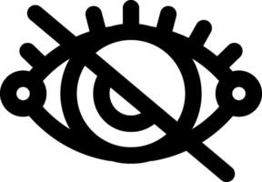 Blind Eye Hidden View Icon vector