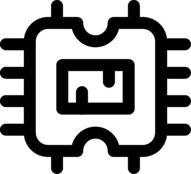chip microprocesador icono vector