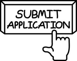 Submit Application Form vector