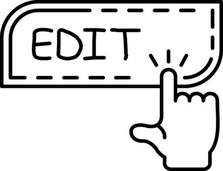 Edit Existing Information Button vector