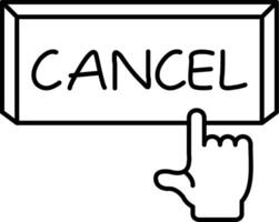 Cancel Current Action Button vector