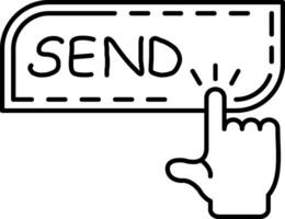 Send Message Button Icon vector