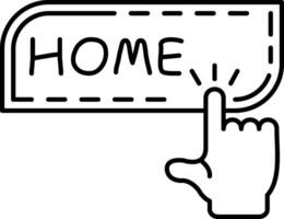 Home Page Navigation Button vector