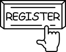 Register New Account Link vector