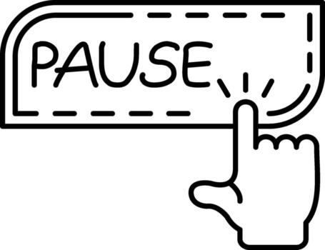 Pause Current Action Button vector