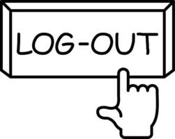 Log Out Exit Button vector