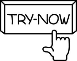 Try Now Free Button vector