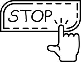 Stop Current Operation Button vector