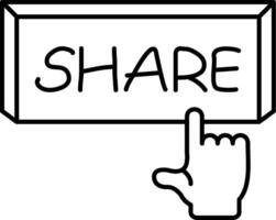 Share Content via Button vector