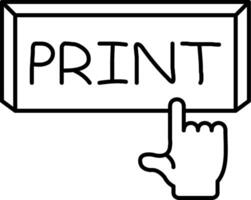 Print Document Button Click vector