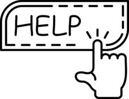 Help and Support Button vector