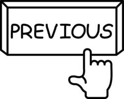 Previous Page Navigation Button vector