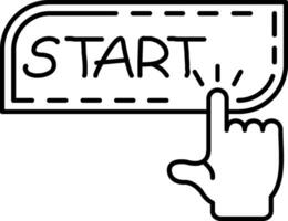 Start Process Now Button vector